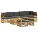 Udendørs sofagruppe 8 pcs Hvid og antracit 59 x 59 x 37 cm
