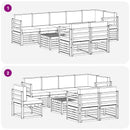 Udendørs sofagruppe 8 pcs Hvid og antracit 59 x 59 x 37 cm