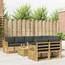 Udendørs sofagruppe 8 pcs Hvid og antracit 59 x 59 x 37 cm