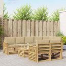 Udendørs sofagruppe 8 pcs Hvid og Beige 59 x 59 x 37 cm