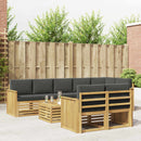 Udendørs sofagruppe 9 pcs Hvid og antracit 59 x 59 x 37 cm