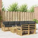 Udendørs sofagruppe 9 pcs Hvid og antracit 59 x 59 x 37 cm