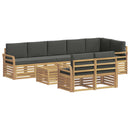 Udendørs sofagruppe 9 pcs Hvid og antracit 59 x 59 x 37 cm