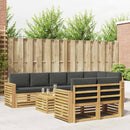 Udendørs sofagruppe 9 pcs Hvid og antracit 59 x 59 x 37 cm