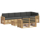 Udendørs sofagruppe 9 pcs Hvid og antracit 59 x 59 x 37 cm