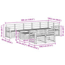Udendørs sofagruppe 9 pcs Hvid 59 x 59 x 37 cm