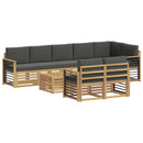 Udendørs sofagruppe 8 pcs Hvid og antracit 59 x 59 x 37 cm