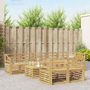 Udendørs sofagruppe 9 pcs Hvid 59 x 59 x 37 cm