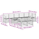 Udendørs sofagruppe 9 pcs Hvid 59 x 59 x 37 cm