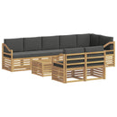 Udendørs sofagruppe 8 pcs Hvid og antracit 59 x 59 x 37 cm