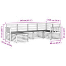 Udendørs sofagruppe 6 pcs Hvid Polyester