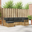Udendørs sofagruppe 6 pcs Hvid og antracit Polyester