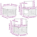 Udendørs sofagruppe 6 pcs Hvid og antracit Polyester