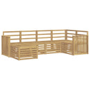 Udendørs sofagruppe 6 pcs Hvid Polyester