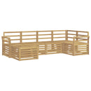Udendørs sofagruppe 6 pcs Hvid Polyester