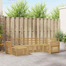 Udendørs sofagruppe 6 pcs Hvid Polyester