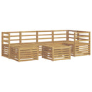 Udendørs sofagruppe 7 pcs Hvid Polyester