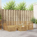 Udendørs sofagruppe 7 pcs Hvid Polyester