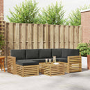 Udendørs sofagruppe 7 pcs Hvid og antracit Polyester