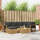 Udendørs sofagruppe 7 pcs Hvid og antracit Polyester