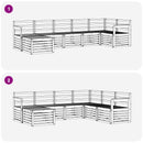 Udendørs sofagruppe 7 pcs Hvid