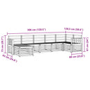 Udendørs sofagruppe 7 pcs Hvid