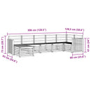 Udendørs sofagruppe 7 pcs Hvid