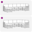 Udendørs sofagruppe 7 pcs Hvid og antracit