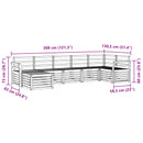 Udendørs sofagruppe 7 pcs Hvid