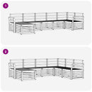 Udendørs sofagruppe 7 pcs Hvid