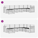 Udendørs sofagruppe 7 pcs Hvid