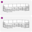 Udendørs sofagruppe 7 pcs Hvid og cremefarvet