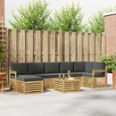 Udendørs sofagruppe 8 pcs Hvid og antracit 59 x 59 x 37 cm