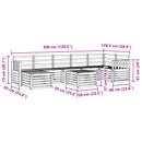 Udendørs sofagruppe 8 pcs Hvid 59 x 59 x 37 cm