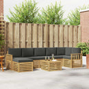Udendørs sofagruppe 8 pcs Hvid og antracit 59 x 59 x 37 cm