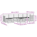 Udendørs sofagruppe 8 pcs Hvid 59 x 59 x 37 cm