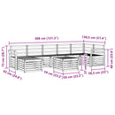Udendørs sofagruppe 8 pcs Hvid 59 x 59 x 37 cm