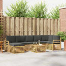 Udendørs sofagruppe 8 pcs Hvid og antracit 59 x 59 x 37 cm