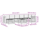 Udendørs sofagruppe 8 pcs Hvid 59 x 59 x 37 cm