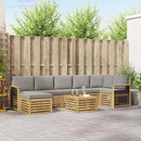 Udendørs sofagruppe 8 pcs Hvid og lysegrå 59 x 59 x 37 cm