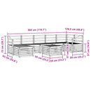 Udendørs sofagruppe 8 pcs Hvid 59 x 59 x 37 cm