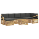 Udendørs sofagruppe 8 pcs Hvid og antracit 59 x 59 x 37 cm