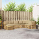 Udendørs sofagruppe 8 pcs Hvid og Beige 304 x 185,5 x 73 cm