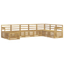 Udendørs sofagruppe 8 pcs Hvid 306 x 187,5 x 73 cm