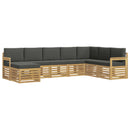 Udendørs sofagruppe 8 pcs Hvid og antracit 306 x 187,5 x 73 cm