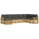 Udendørs sofagruppe 8 pcs Hvid og antracit 306 x 187,5 x 73 cm