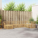 Udendørs sofagruppe 8 pcs Hvid 308 x 190 x 73 cm
