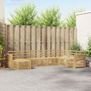 Udendørs sofagruppe 8 pcs Hvid 310 x 191,5 x 73 cm
