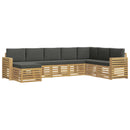 Udendørs sofagruppe 8 pcs Hvid og antracit 310 x 191,5 x 73 cm