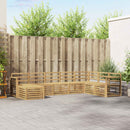 Udendørs sofagruppe 8 pcs Hvid 306 x 187,5 x 73 cm